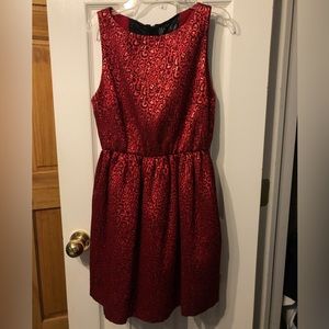 Red Cheetah Alice and Olivia mini dress